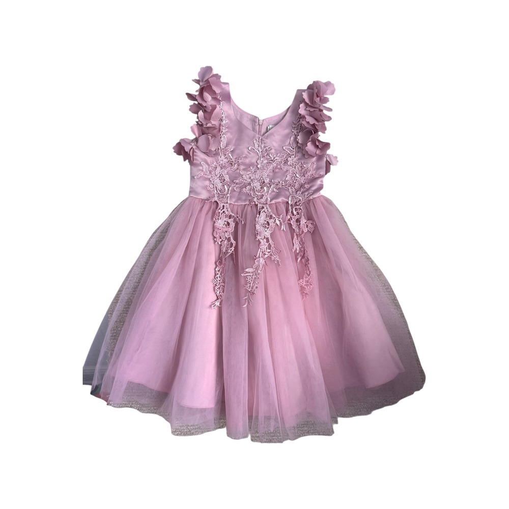 Trish Scully Bianca Dress Rose Pink‎ Tulle Flower Girl Fancy Dress Size 7